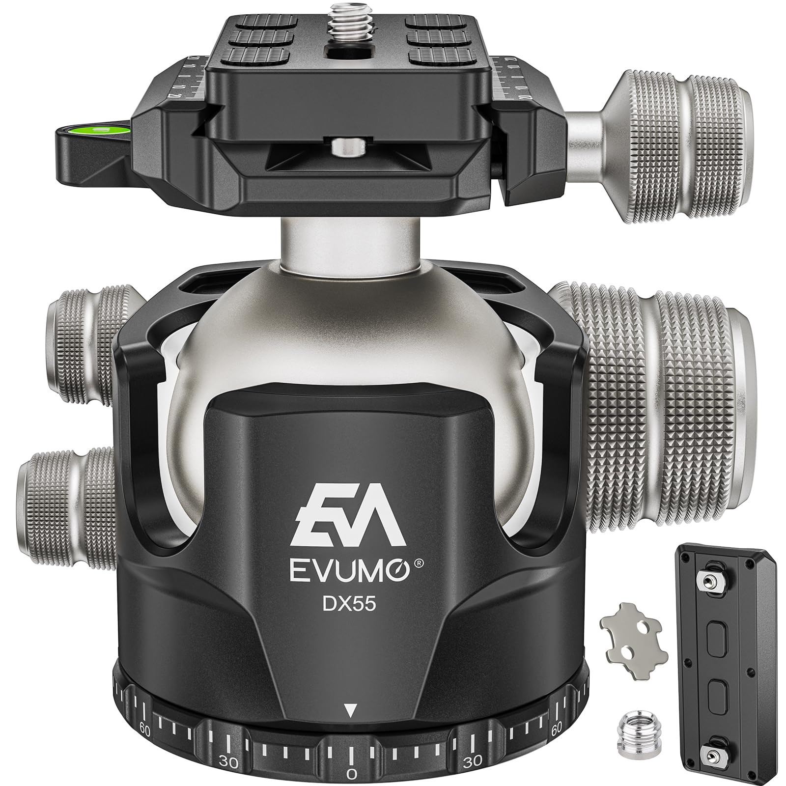 Amazon.com : EVUMO DX55 Ball Head, 55mm Low Profile Heavy Duty CNC